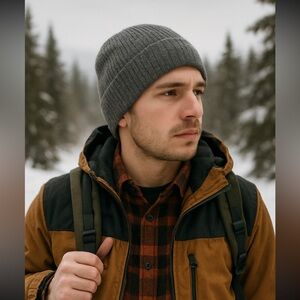 Bula Merino Wool Blend Beanie. Soft Luxury Men’s OS Mottled Gray. EUC